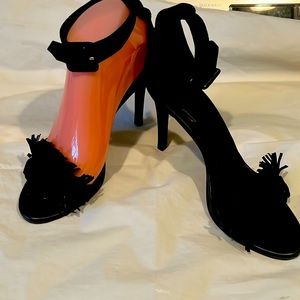 Joie black suede high heel sandals!
